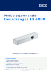 Deurdranger TS 4000 Productgegevens tabel NL