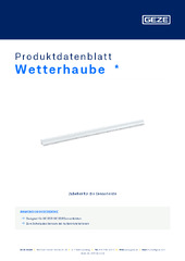 Wetterhaube  * Produktdatenblatt DE