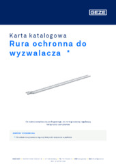 Rura ochronna do wyzwalacza  * Karta katalogowa PL