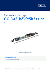 GC 335 bővítőkészlet  * Termék adatlap HU