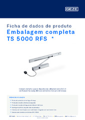 Embalagem completa TS 5000 RFS  * Ficha de dados de produto PT