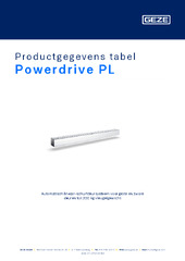 Powerdrive PL Productgegevens tabel NL