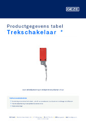 Trekschakelaar  * Productgegevens tabel NL