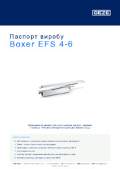 Boxer EFS 4-6 Паспорт виробу UK