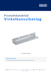 Vinkelkonsolbeslag Produktdatablad DA