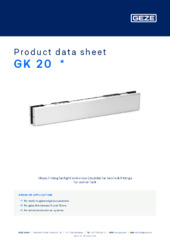 GK 20  * Product data sheet EN