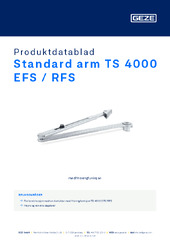 Standard arm TS 4000 EFS / RFS Produktdatablad NB