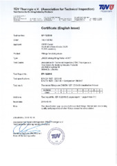 Inspection certificate EN (951130)