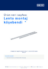 Lento montaj köşebendi  * Ürün veri sayfası TR