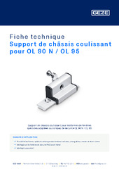 Support de châssis coulissant pour OL 90 N / OL 95 Fiche technique FR