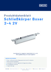 Schließkörper Boxer 2-4 2V Produktdatenblatt DE