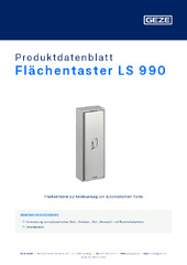 Flächentaster LS 990 Produktdatenblatt DE