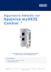 Spojnica myGEZE Control  * Sigurnosno-tehnički list HR