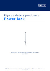 Power lock Fișa cu datele produsului RO