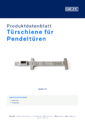 Türschiene für Pendeltüren Produktdatenblatt DE