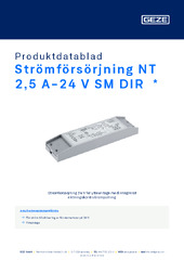 Strömförsörjning NT 2,5 A-24 V SM DIR  * Produktdatablad SV