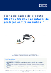 GC 342 / GC 342+ adaptador de proteção contra incêndios  * Ficha de dados de produto PT
