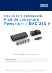 Fișă de conectare Powerturn / EMD 230 V Fișa cu datele produsului RO