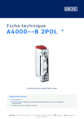 A4000--B 2POL  * Fiche technique FR