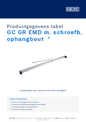 GC GR EMD m. schroefb. ophangbout  * Productgegevens tabel NL