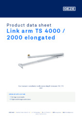 Link arm TS 4000 / 2000 elongated Product data sheet EN