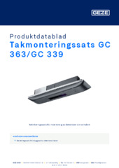 Takmonteringssats GC 363/GC 339 Produktdatablad SV