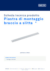 Piastra di montaggio braccio a slitta  * Scheda tecnica prodotto IT