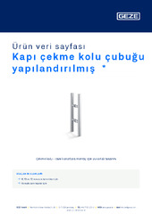 Kapı çekme kolu çubuğu yapılandırılmış  * Ürün veri sayfası TR