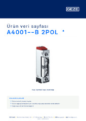 A4001--B 2POL  * Ürün veri sayfası TR