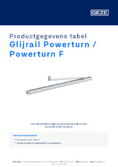 Glijrail Powerturn / Powerturn F Productgegevens tabel NL