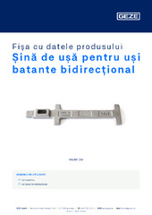 Șină de ușă pentru uși batante bidirecțional Fișa cu datele produsului RO