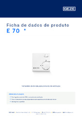 E 70  * Ficha de dados de produto PT