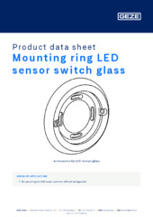 Mounting ring LED sensor switch glass Product data sheet EN