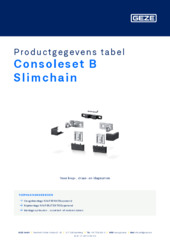 Consoleset B Slimchain Productgegevens tabel NL