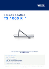 TS 4000 R  * Termék adatlap HU