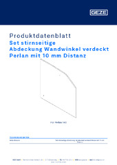 Set stirnseitige Abdeckung Wandwinkel verdeckt Perlan mit 10 mm Distanz Produktdatenblatt DE