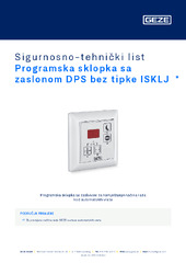 Programska sklopka sa zaslonom DPS bez tipke ISKLJ  * Sigurnosno-tehnički list HR