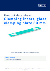 Clamping insert, glass clamping plate 30 mm Product data sheet EN