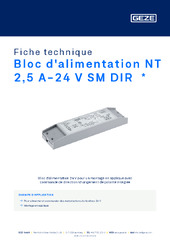 Bloc d'alimentation NT 2,5 A-24 V SM DIR  * Fiche technique FR