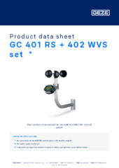 GC 401 RS + 402 WVS set  * Product data sheet EN