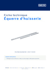 Équerre d'huisserie Fiche technique FR