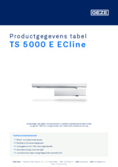 TS 5000 E ECline Productgegevens tabel NL