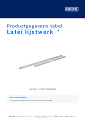 Latei lijstwerk  * Productgegevens tabel NL