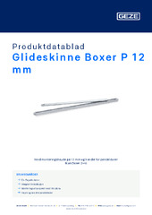 Glideskinne Boxer P 12 mm Produktdatablad NB
