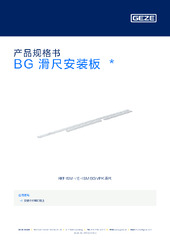 BG 滑尺安装板  * 产品规格书 ZH