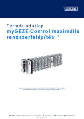 myGEZE Control maximális rendszerfelépítés  * Termék adatlap HU