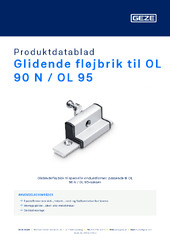 Glidende fløjbrik til OL 90 N / OL 95 Produktdatablad DA