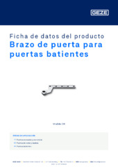 Brazo de puerta para puertas batientes Ficha de datos del producto ES