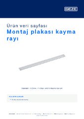 Montaj plakası kayma rayı Ürün veri sayfası TR
