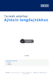 Ajtósín lengőajtókhoz Termék adatlap HU